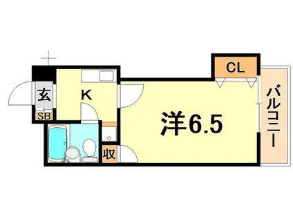 須磨パークアヴェニュー(1K/7階)の間取り写真