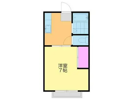 やまみハイツ(1K/1階)の間取り写真