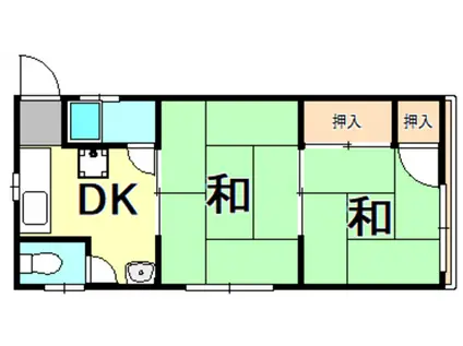貴和ハウス(2DK/5階)の間取り写真