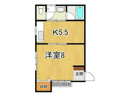 ユートピアカワシマ(1K/2階)の間取り写真