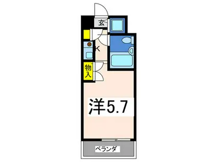 パーク・ノヴァ横浜阪東橋弐番館(1K/5階)の間取り写真