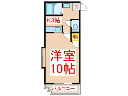 コンフォール上本町(1K/4階)の間取り写真
