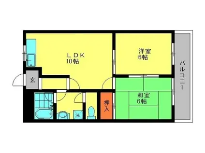 アドバンストラスト26(2LDK/1階)の間取り写真