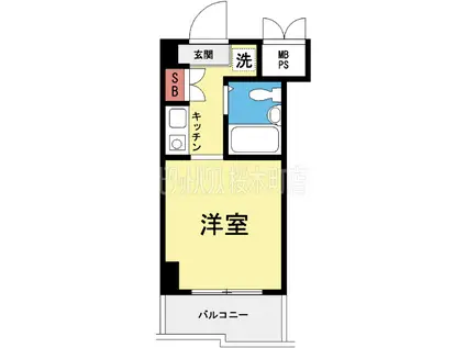 マイキャッスル南太田(ワンルーム/3階)の間取り写真