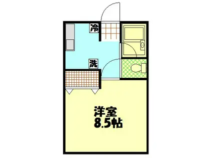 エスポワール平井(1K/1階)の間取り写真