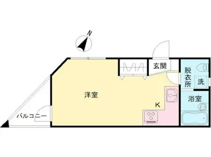 SOLID聖蹟桜ヶ丘壱番館(ワンルーム/1階)の間取り写真