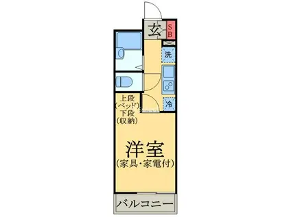 LP東千葉(1K/2階)の間取り写真