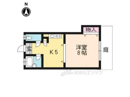 ロイヤルコーポ桂(1DK/1階)の間取り写真