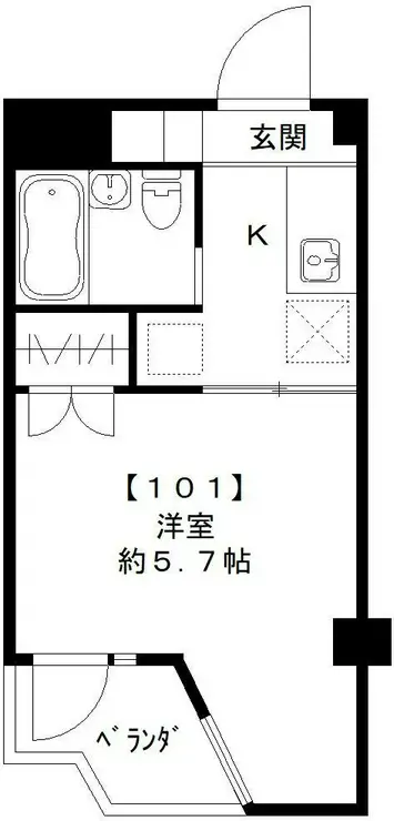 セゾンアネックス富浜 1階階 間取り