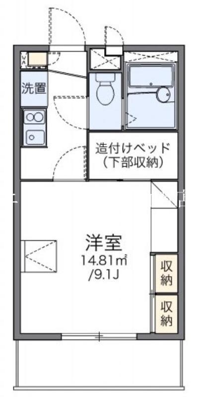 レオパレス浜野一丁目(1K/3階)の間取り写真