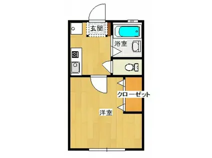 サンヒルズ(1K/2階)の間取り写真