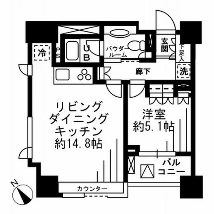 レジディア勝どき 4階階 間取り