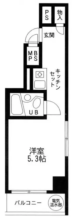 ハイツ芝大門 5階階 間取り