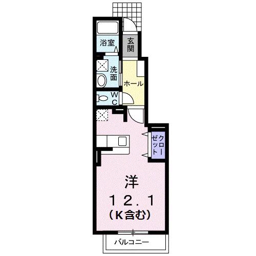 中村ハイツミレ(ワンルーム/1階)の間取り写真