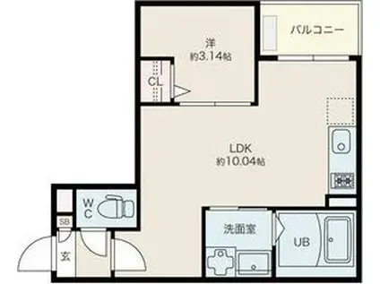 JACK MEIJIHOMMACHIII(1LDK/3階)の間取り写真