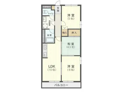 サンハイツすぎやま(3LDK/2階)の間取り写真