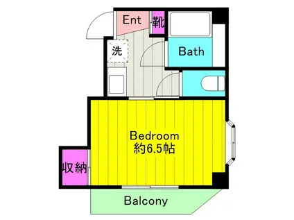 グランド-ル(1K/3階)の間取り写真