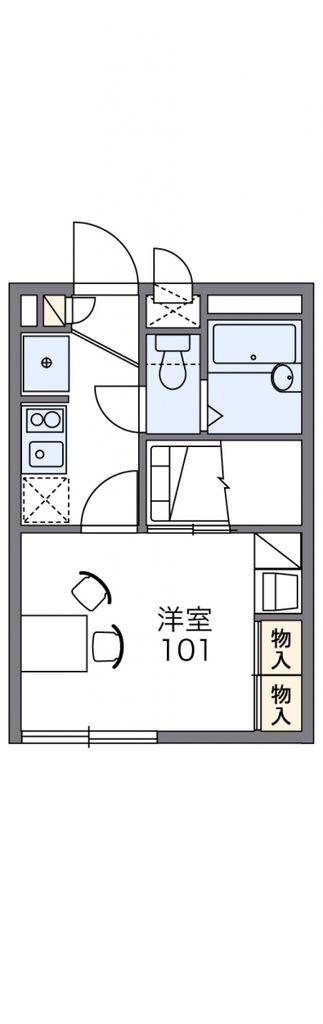 レオパレスエスポワール(1K/1階)の間取り写真
