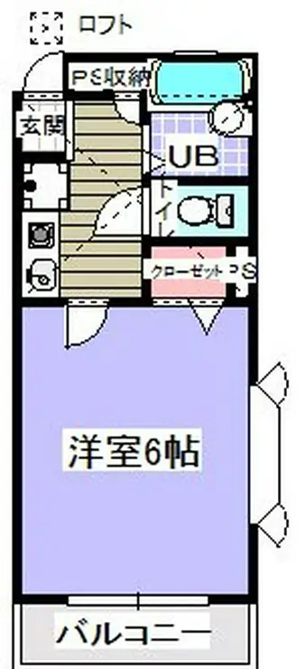 アサヒコーポ 1階階 間取り