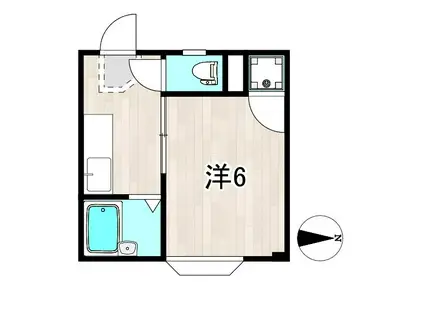 ハイツR&Y A(1K/1階)の間取り写真