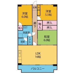 OS・SKYフレックス藤が丘(3LDK/3階)の間取り写真
