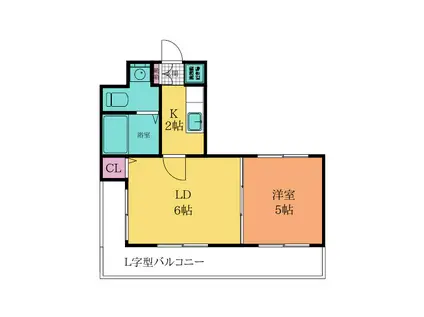 ロイヤルキャッスル(1LDK/11階)の間取り写真