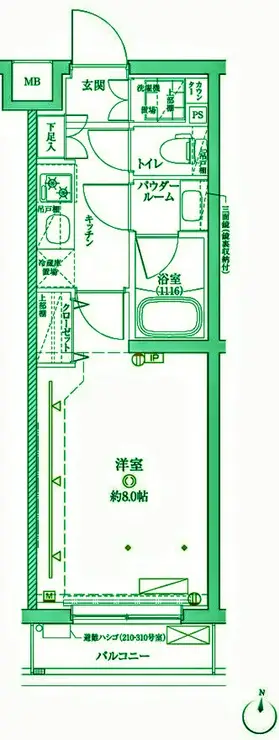 クレイシア目黒都立大学 2階階 間取り