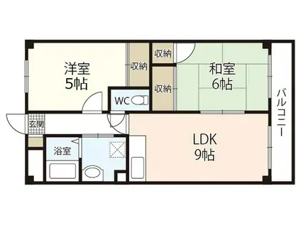 ファミール昭栄(2LDK/2階)の間取り写真
