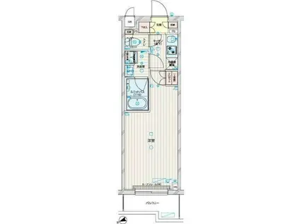 ルーブル武蔵新城七番館(1K/2階)の間取り写真