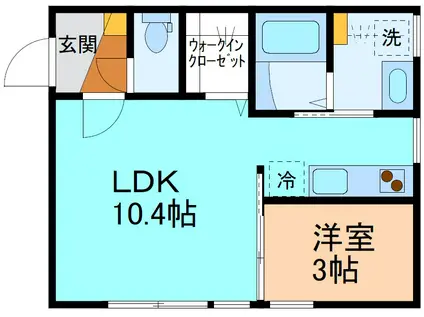 NEXUS稲荷元町(1LDK/2階)の間取り写真