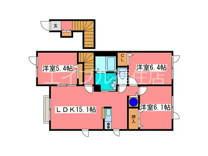 シャーメゾンフォーバース(3LDK/2階)の間取り写真