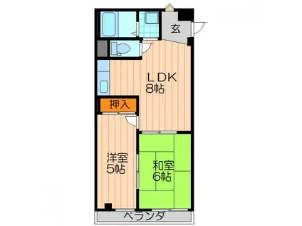 GM殿島(2DK/3階)の間取り写真