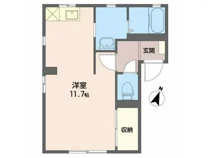 メゾン片山(ワンルーム/1階)の間取り写真