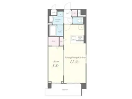 アグレアブール(1LDK/3階)の間取り写真