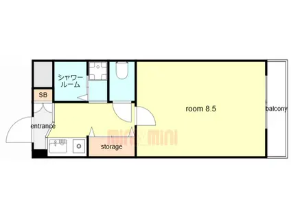 クラッセ岡本(1K/3階)の間取り写真