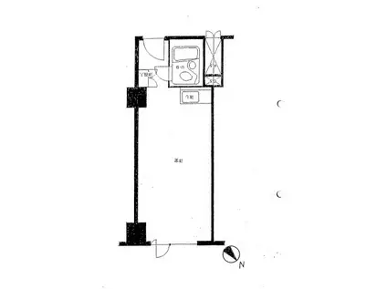 全国ビルニューオリンピア(ワンルーム/3階)の間取り写真