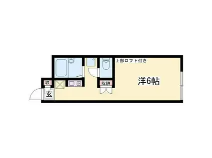 サニーフラット辻井(ワンルーム/2階)の間取り写真