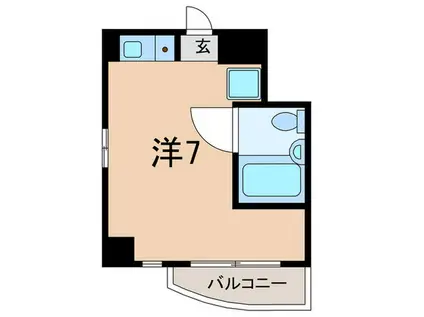 アロスビル(ワンルーム/5階)の間取り写真