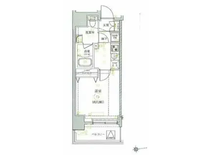 ベルシード大島(1K/5階)の間取り写真