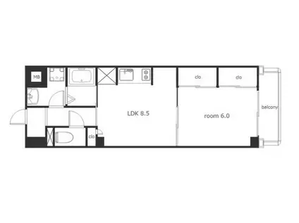 センチュリーパーク野田(1LDK/2階)の間取り写真