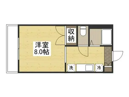 マーガレットM(1K/2階)の間取り写真