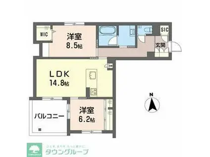 NC STYLE 本山(2LDK/3階)の間取り写真