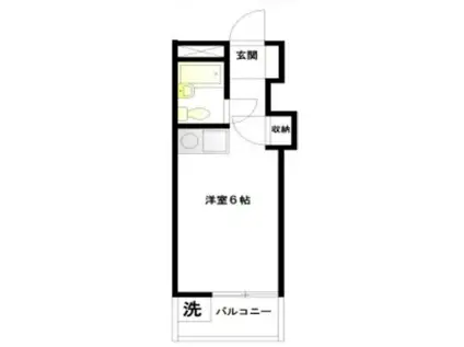 フォレスト青葉台(ワンルーム/2階)の間取り写真