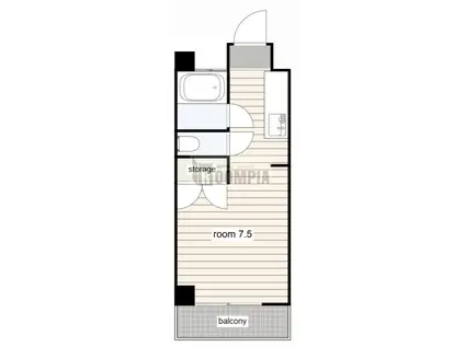 マスキャン黒野(ワンルーム/4階)の間取り写真