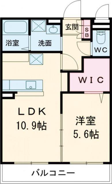 BLISS小池原(1LDK/4階)の間取り写真