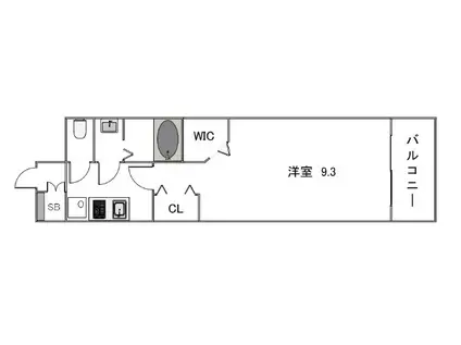 パルティール高畑(1K/12階)の間取り写真