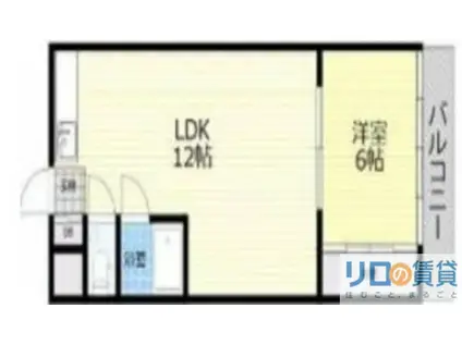 サンマンション新大阪(1LDK/5階)の間取り写真
