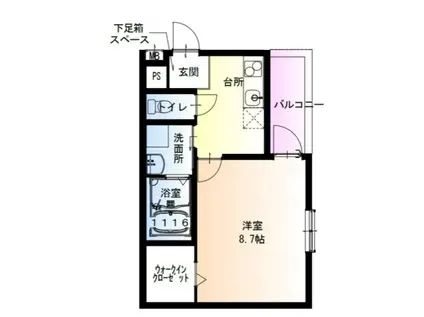 フジパレス今津中イースト(1K/3階)の間取り写真