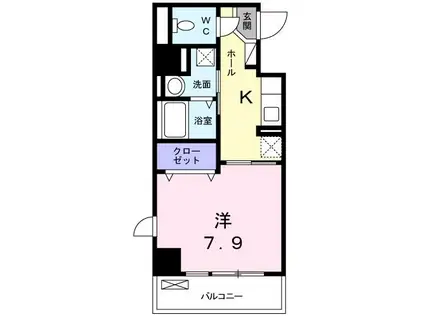 サンプラザ浪速(1K/3階)の間取り写真