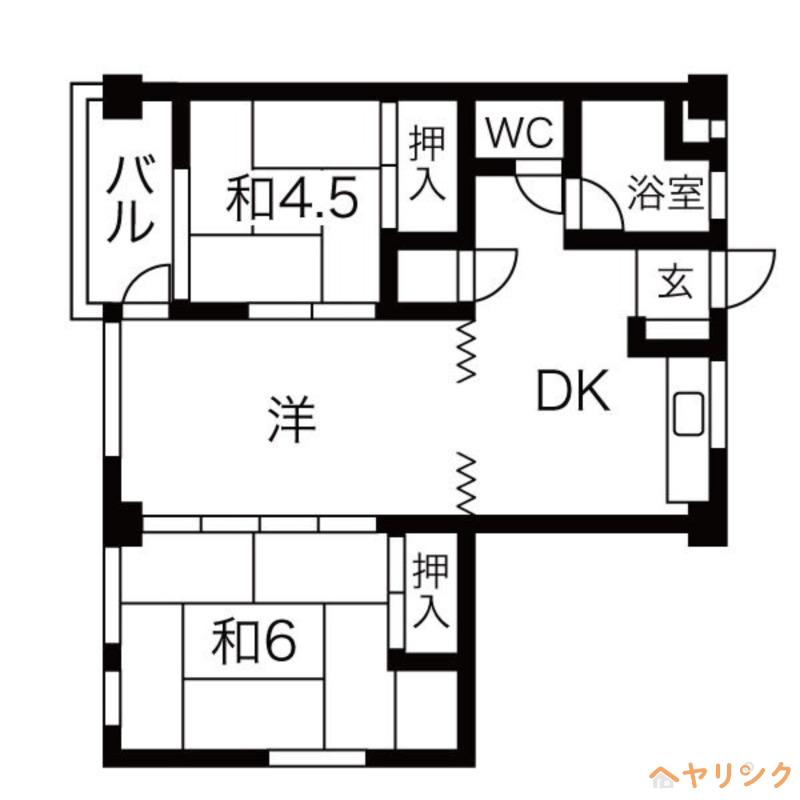 つよみせいビル(3DK/4階)の間取り写真